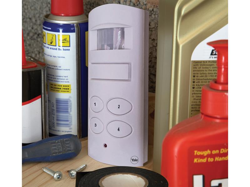 Yale Locks Shed And Garage Alarm With Motion Detection Wall Mounted YALSAA5015