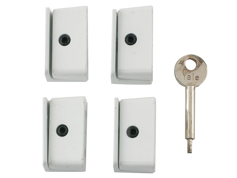 Yale Locks 8K109 Window Stop White Pack of 4 Visi YALV8K1094WE