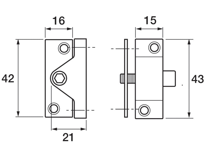 Yale Locks 8K118 Economy Window Lock Electro Brass Finish Pack of 4 Visi YALV8K1184EB