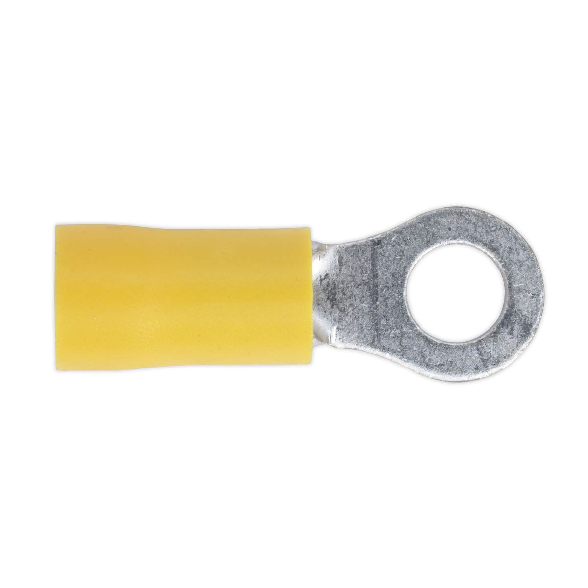 Sealey Easy-Entry Ring Terminal �5.3mm (2BA) Yellow Pack of 100 YT18