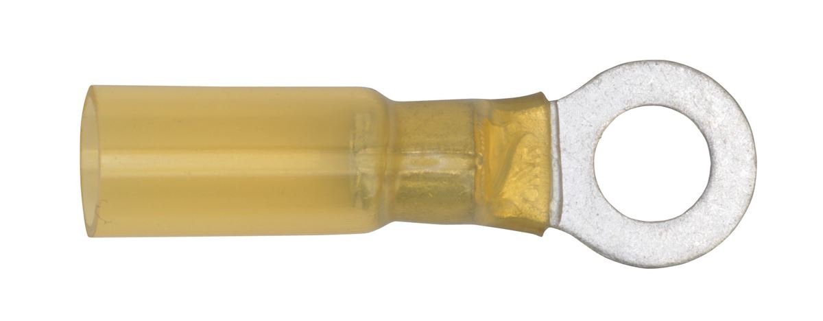 Sealey Heat Shrink Ring Terminal �6.4mm Yellow Pack of 25 YTSR2564