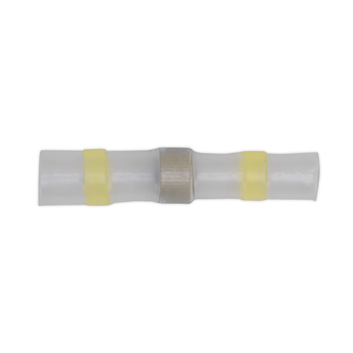 Sealey Heat Shrink Butt Connector Solder Terminal 12-10 AWG Yellow Pack of 25 YTSSB25