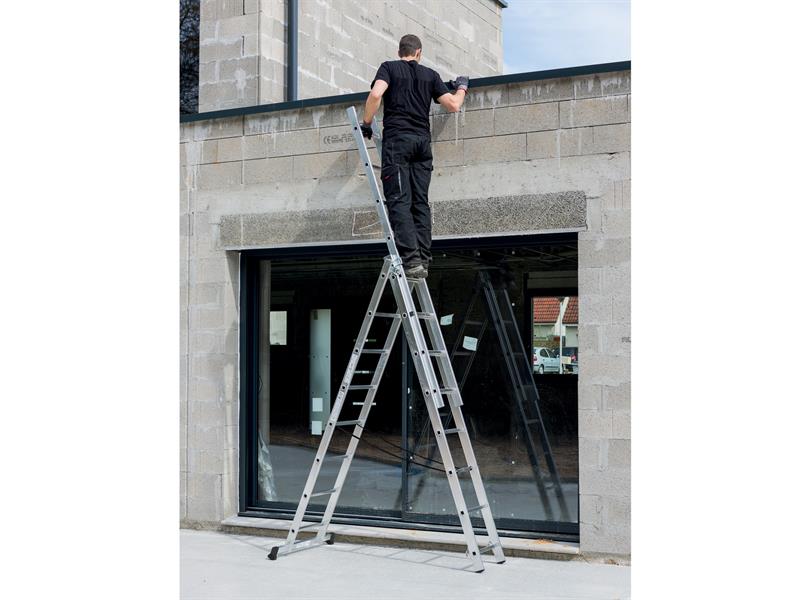 Zarges Light Trade Combination Ladder 3-Part 3 x 7 Rungs ZAR48980
