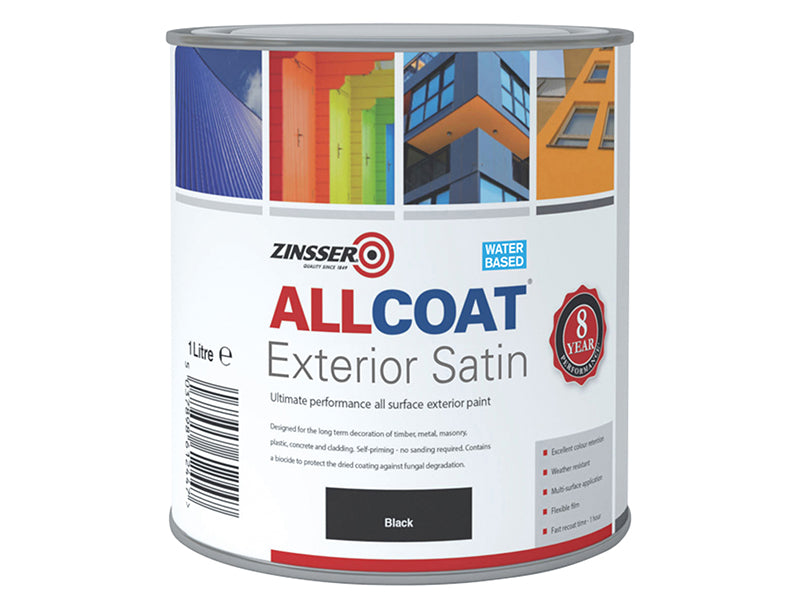 Zinsser AllCoat® Exterior Black 1 litre ZINACEBK1L