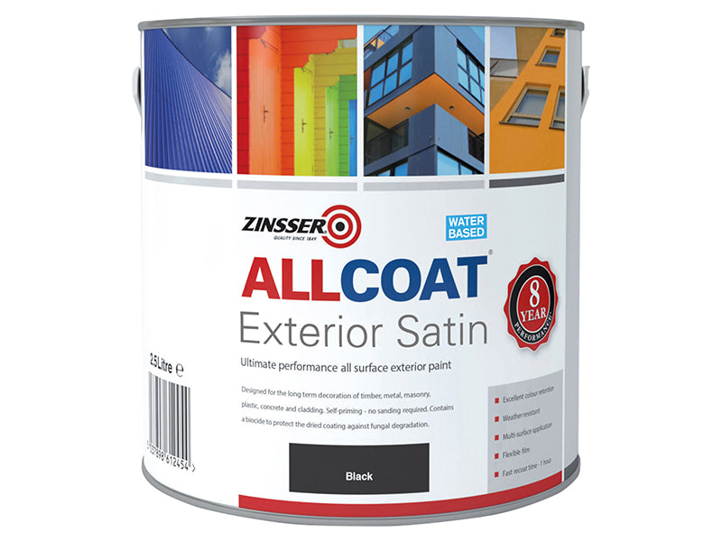 Zinsser AllCoat® Exterior Black 2.5 litre ZINACEBK25L