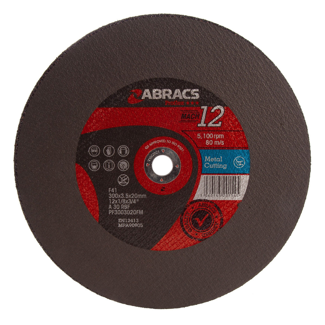 Abracs Proflex Flat Metal Cutting Discs 300mm x 3.5mm 25 Pack PF3003020FM-25
