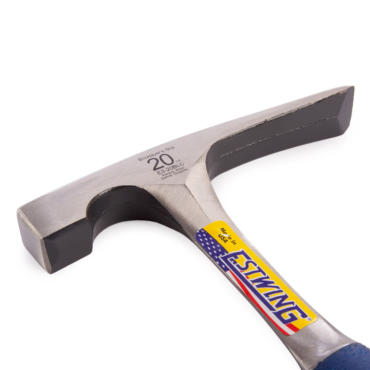 Estwing 20oz Smooth Face Masons Brick Hammer with Vinyl Grip E3/20BLC