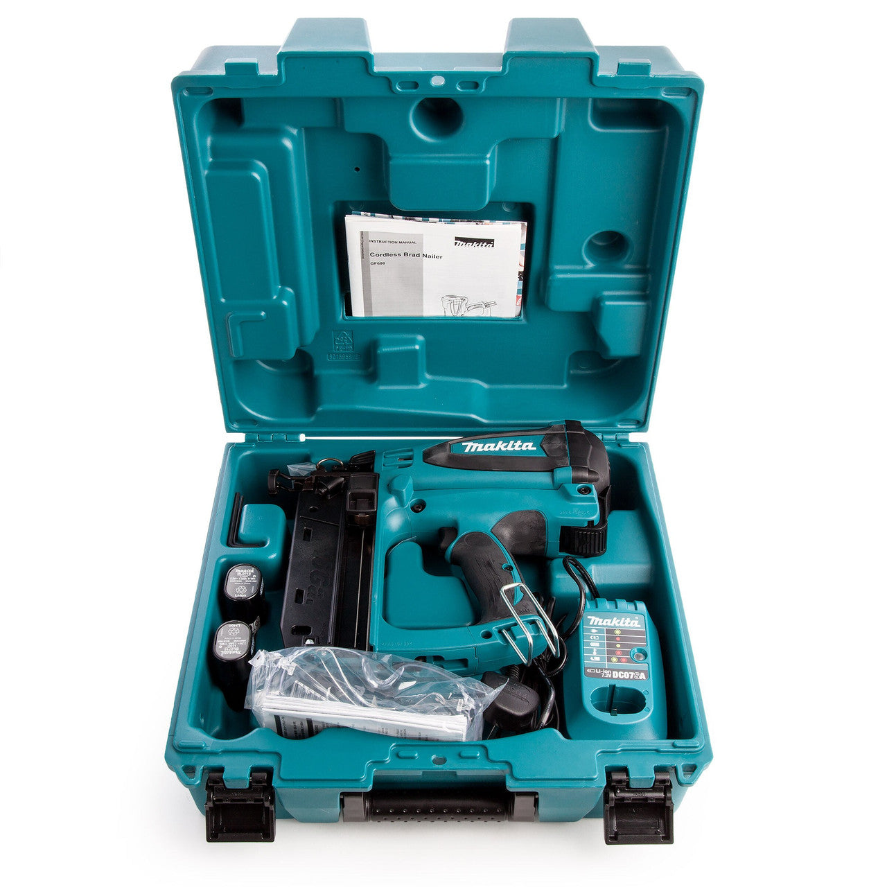 Makita 7.2V 2nd Fix Gas Nailer 2 x 1.5Ah Batteries Gauge 15-64mm 16Ga GF600SE