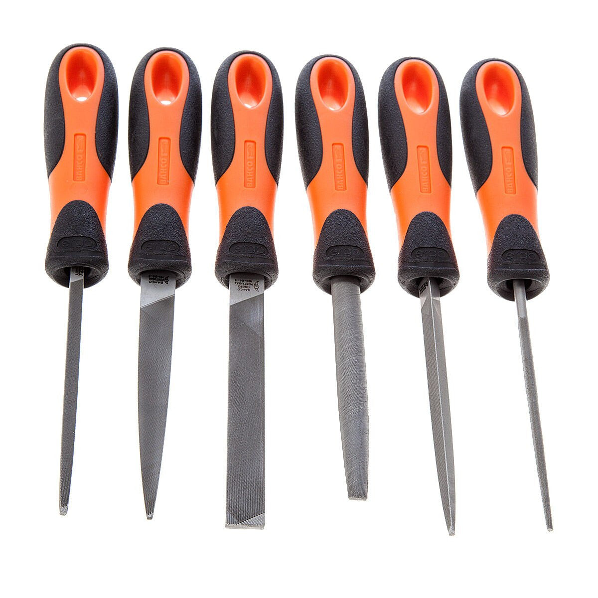 Bahco Engineers Files 100mm Set of 6 Comfort Grip & Plastic Wallet 1-476-04-3-2