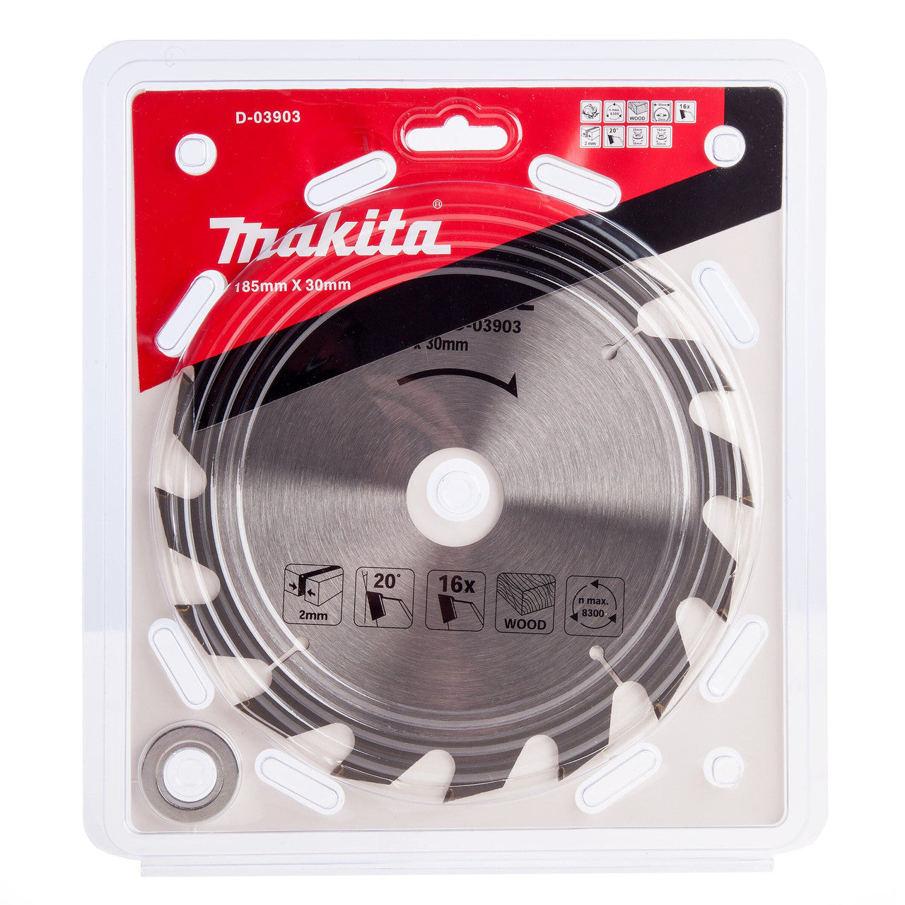 Makita Circular Saw Blade for Wood 185 x 30mm x 16T D-03903