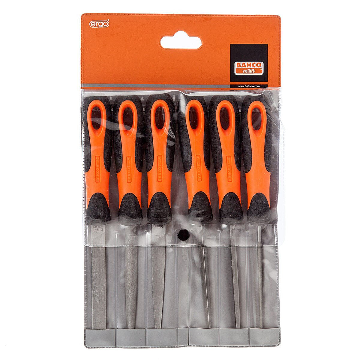 Bahco Engineers Files 100mm Set of 6 Comfort Grip & Plastic Wallet 1-476-04-3-2