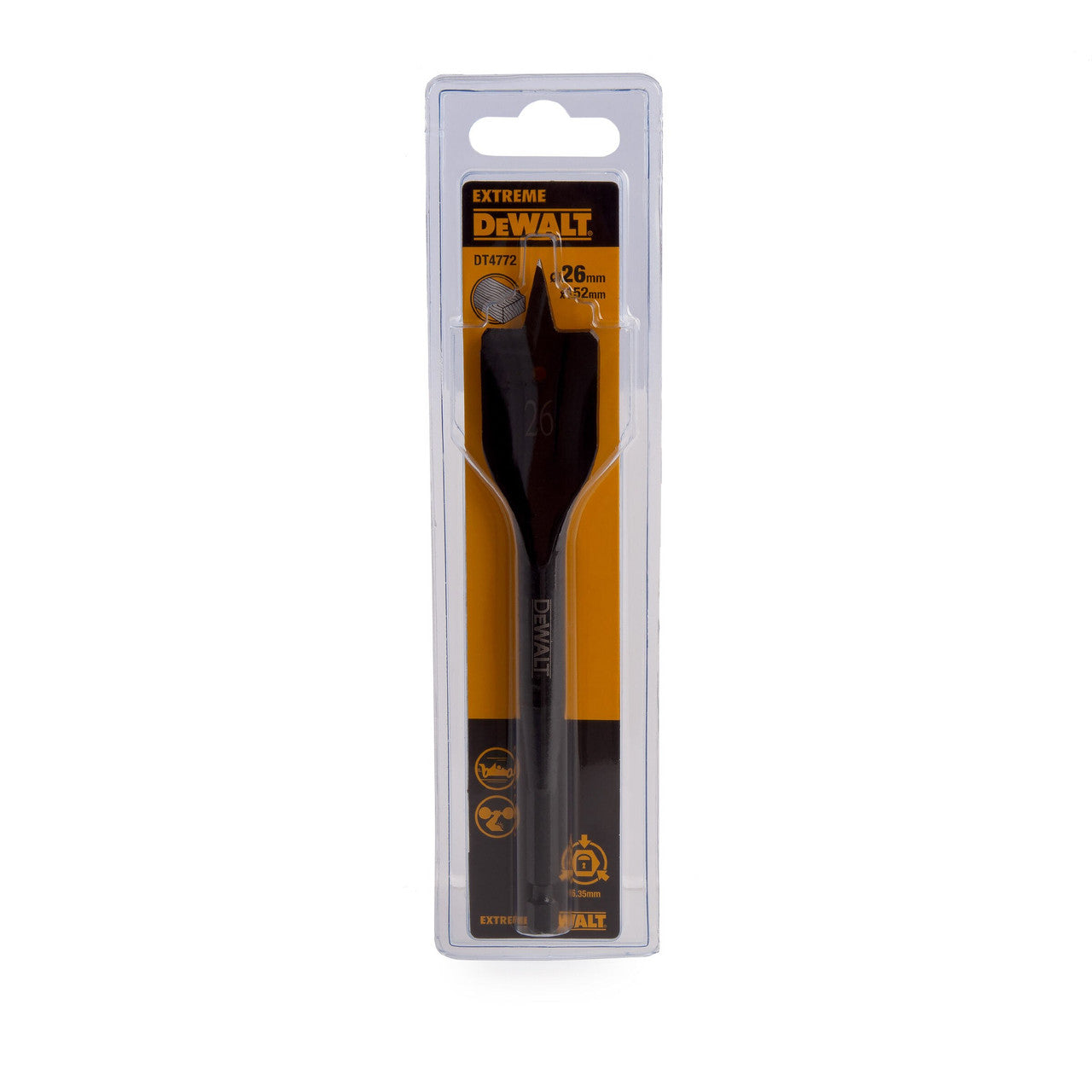 Dewalt Extreme Impact Flat Wood Drill Bit 26 x 152mm DT4772