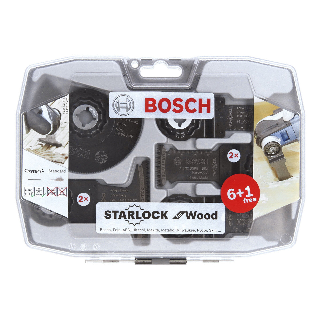 Bosch Starlock Wood Working Multi-Tool Blade Set 7 Piece 2608664623