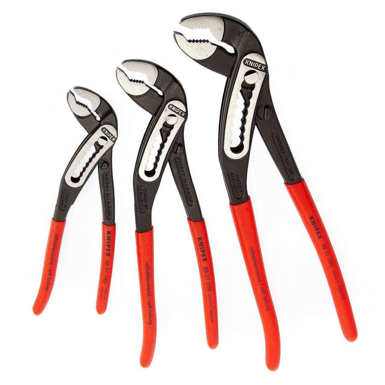 Knipex Alligator Pro Water Pump Plier Set 3 Piece 180, 250, 300mm 002009V03