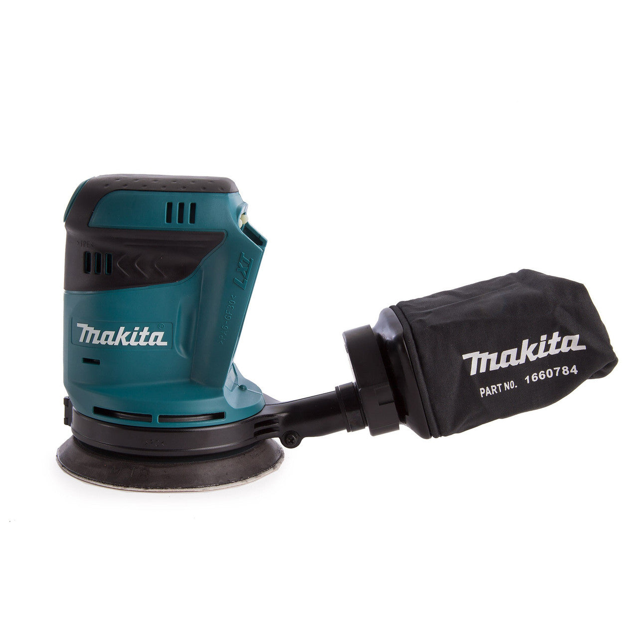 Makita 18V LXT 5 inch 125mm Random Orbital Sander Body Only & Dust Bag DBO180Z