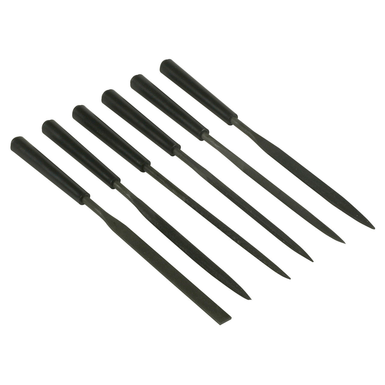 Stanley 6in Needle File Set 6 Piece Comfort Grip & Plastic Wallet 0-22-500