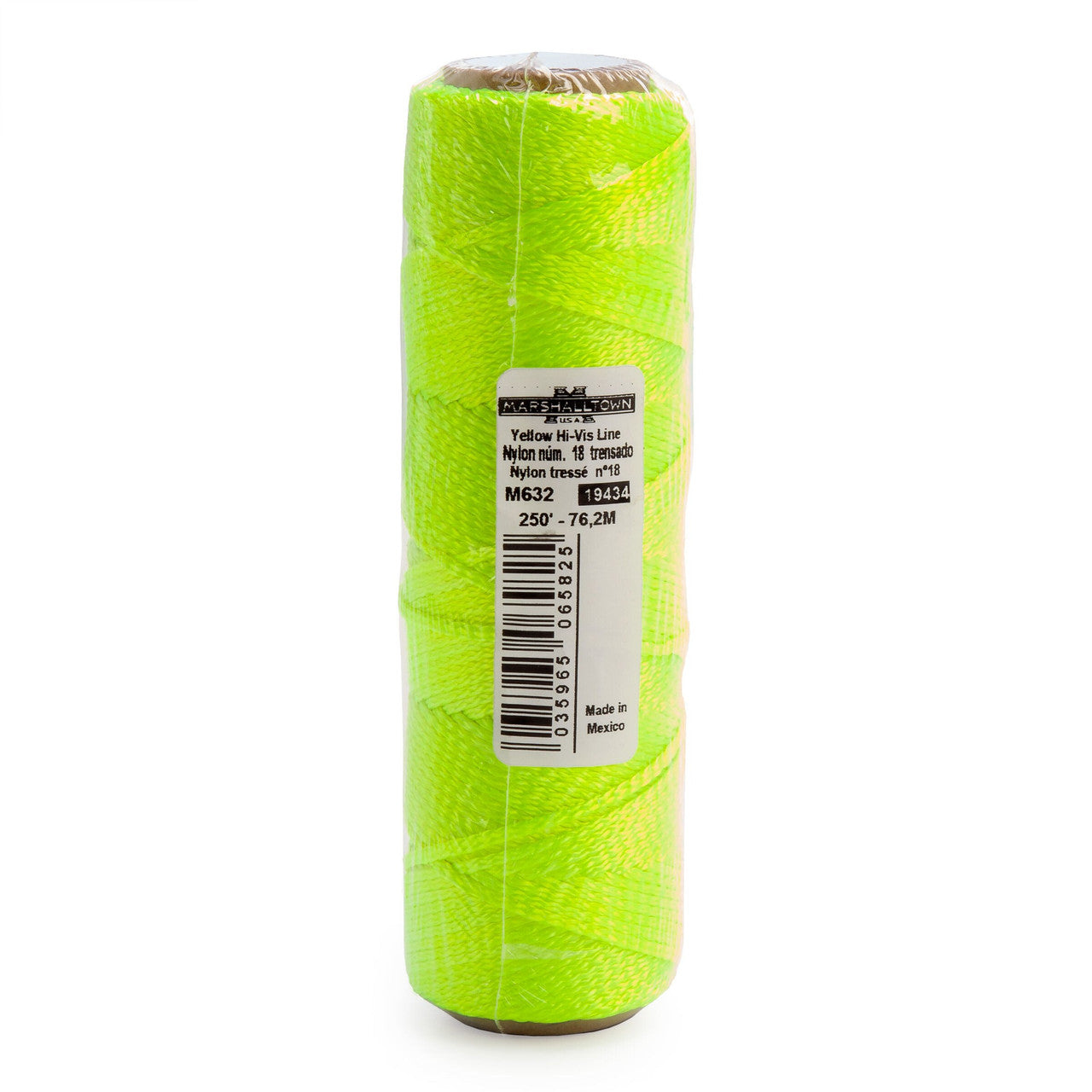 Marshalltown Braided Nylon Brick Line Fluorescent Yellow 250ft M632