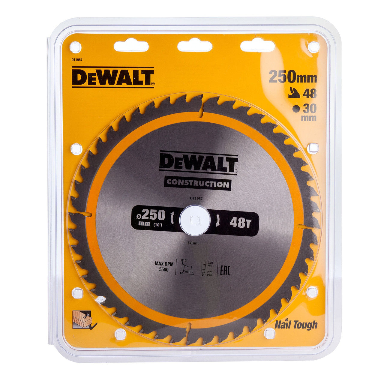 Dewalt Construction Circular Saw Blade 250 x 30mm x 48T DT1957