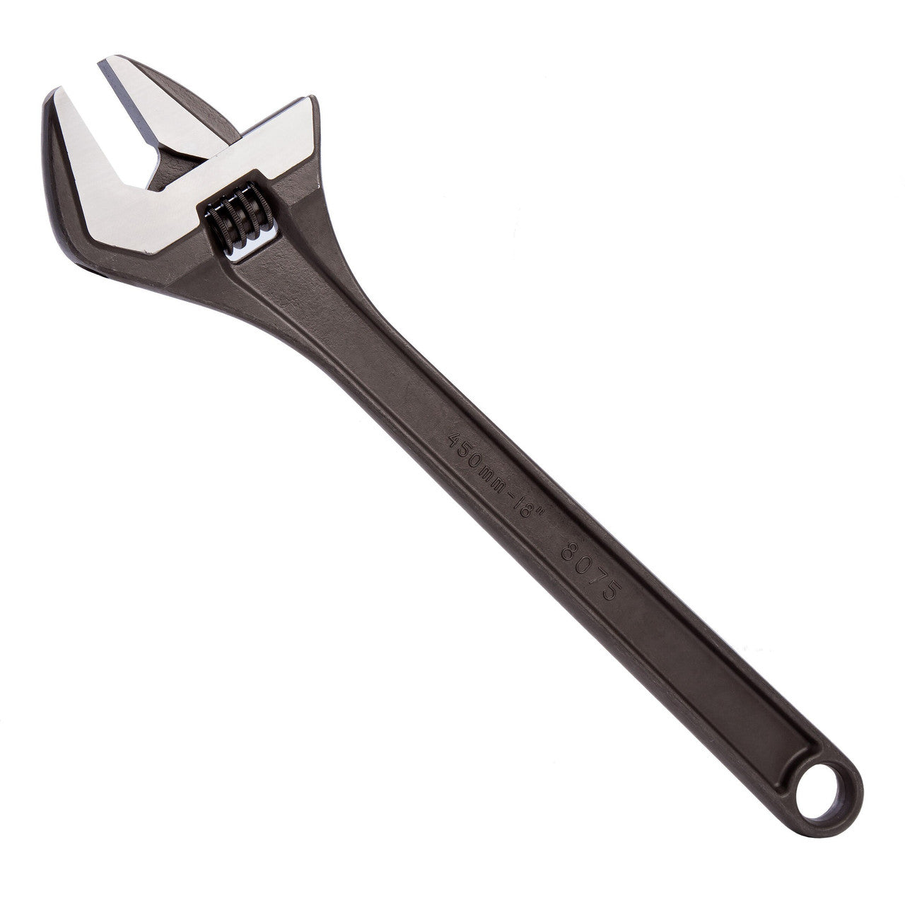 Bahco Adjustable Wrench 455mm 18" Jaw Capacity 53mm Knurled Adjusting Nut 8075