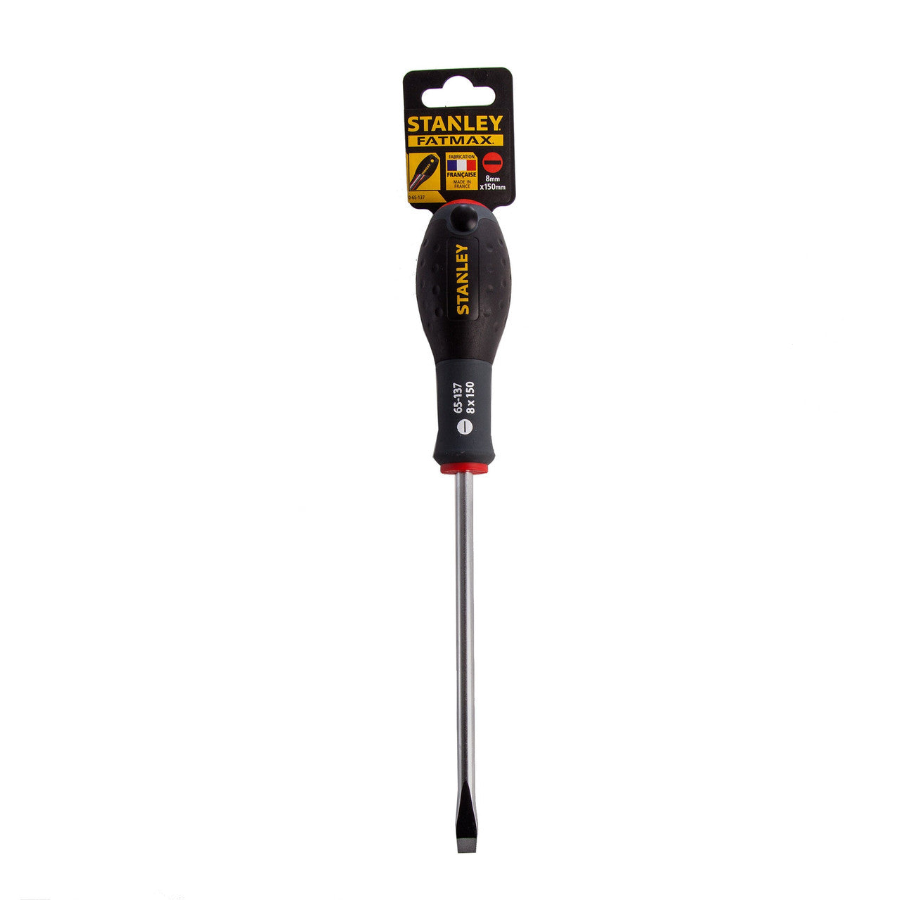 Stanley FatMax Flared Flat Tip Screwdriver 8mm x 150mm Soft Grip 0-65-137