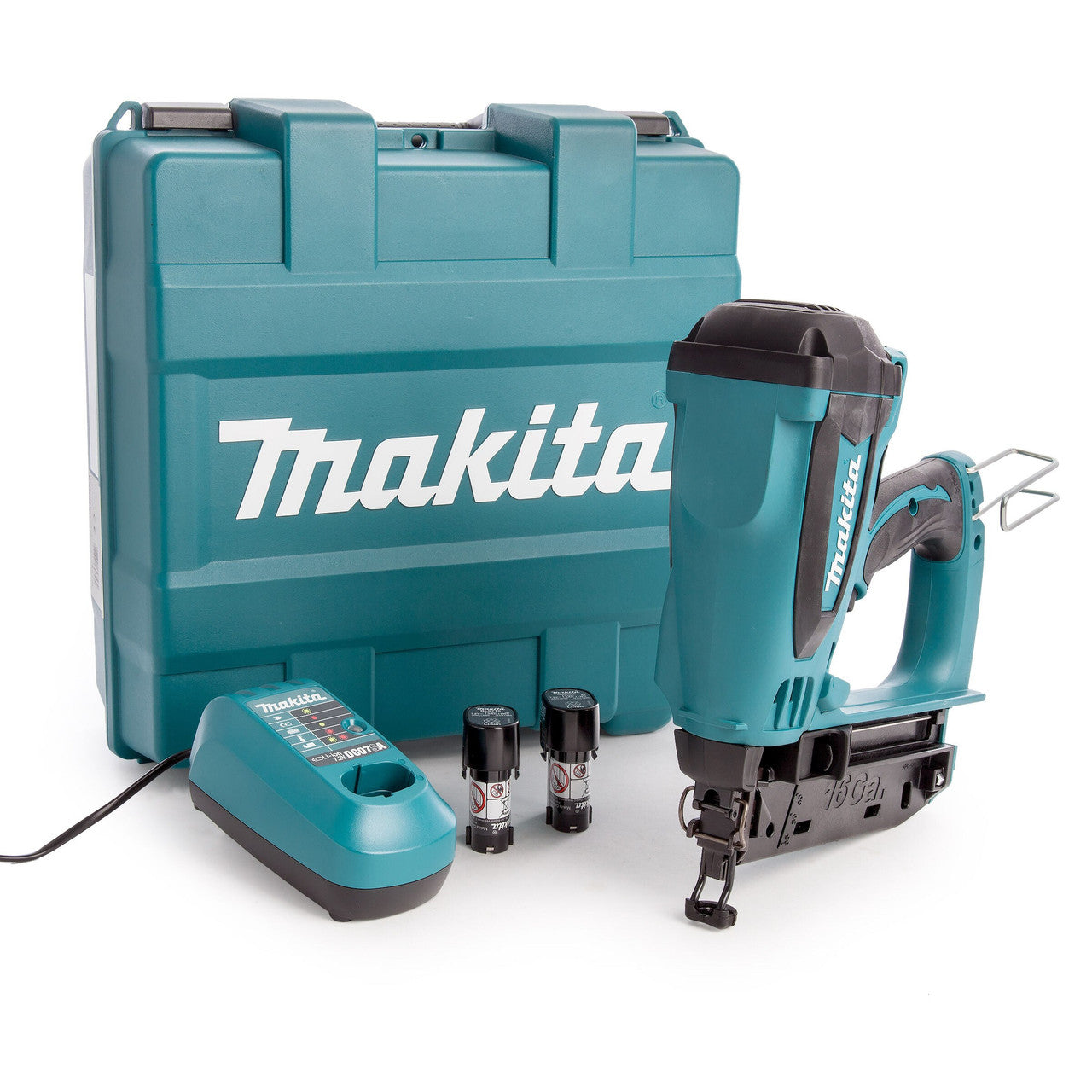 Makita 7.2V 2nd Fix Gas Nailer 2 x 1.5Ah Batteries Gauge 15-64mm 16Ga GF600SE