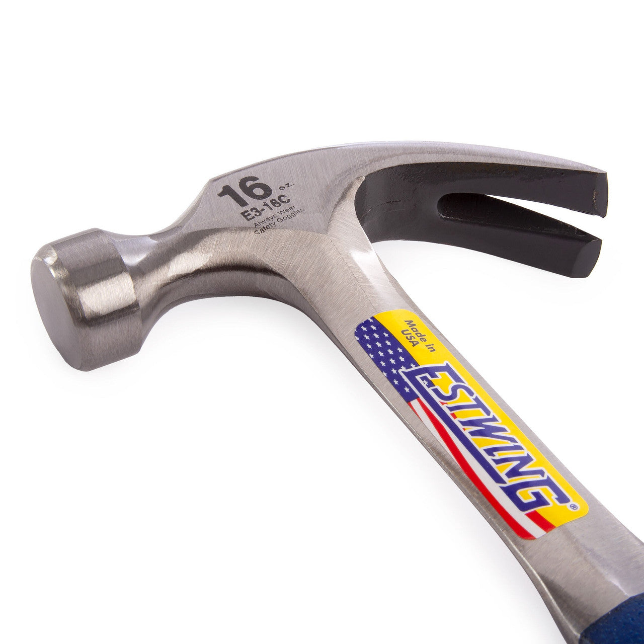 Estwing Curved Claw Hammer with Vinyl Grip 16oz Length 330mm E3/16C