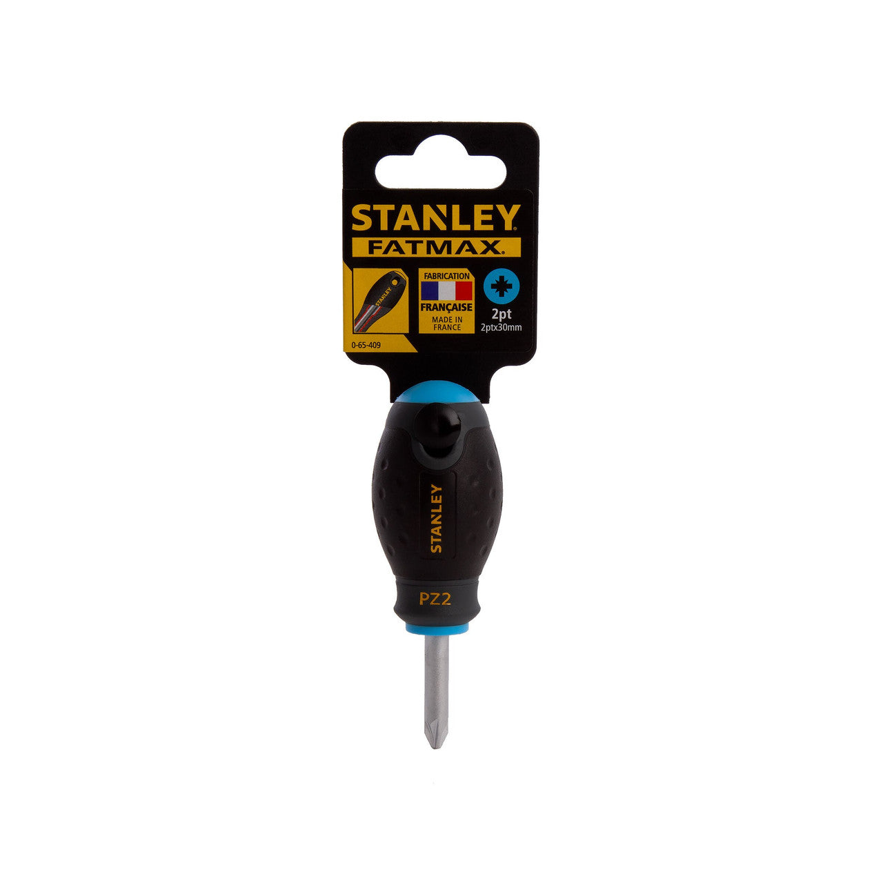 Stanley FatMax Stubby Pozi Screwdriver Pozi 2 x 30mm Soft Grip Handle 0-65-409