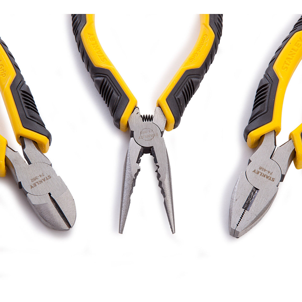 Stanley Control Grip Plier Set 3 pc Diagonal Long Nose Combination STHT0-75094