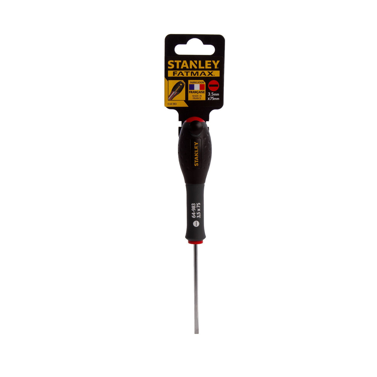 Stanley FatMax Screwdriver Parallel 3.5mm x 75mm Soft Grip Handle 0-64-983