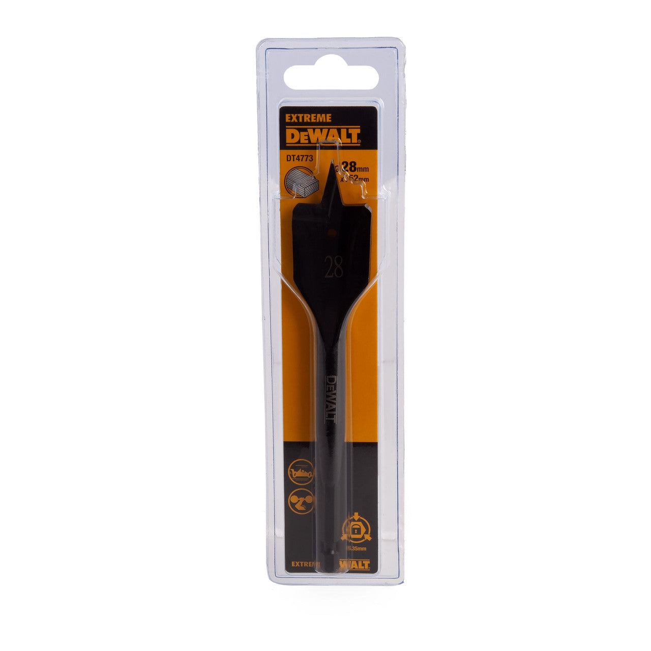 Dewalt Extreme Impact Flat Wood Drill Bit 28 x 152mm DT4773