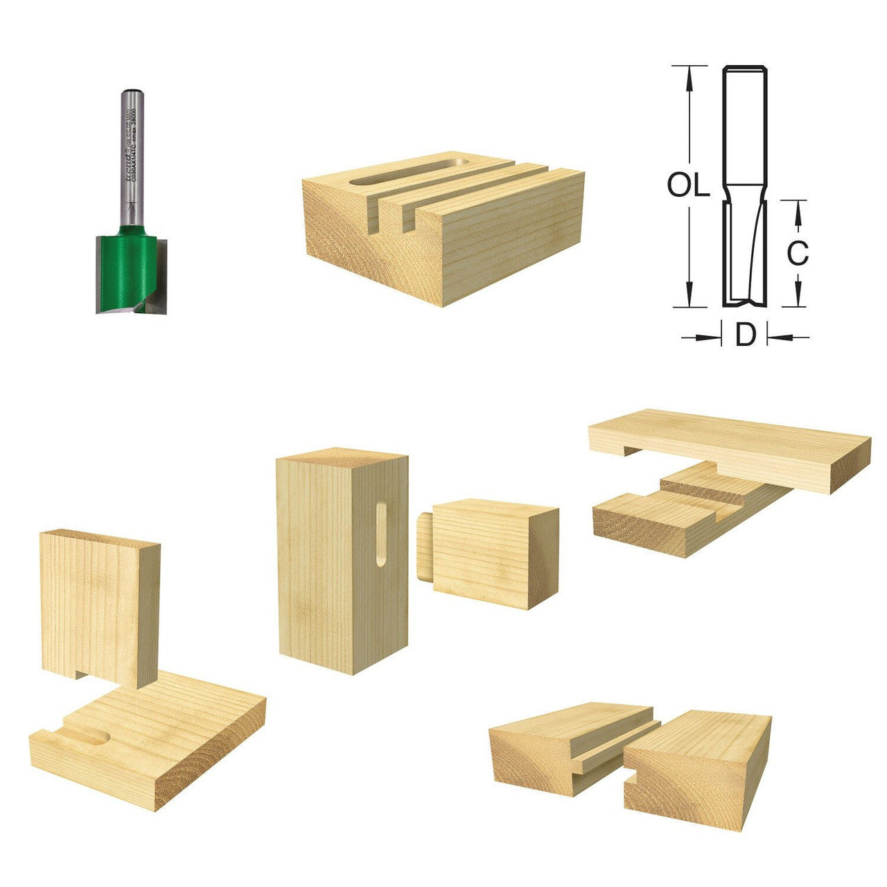 Trend Two Flute Cutter 20mm Diameter soft hard MDF ply and chipboard C030AX1/4TC