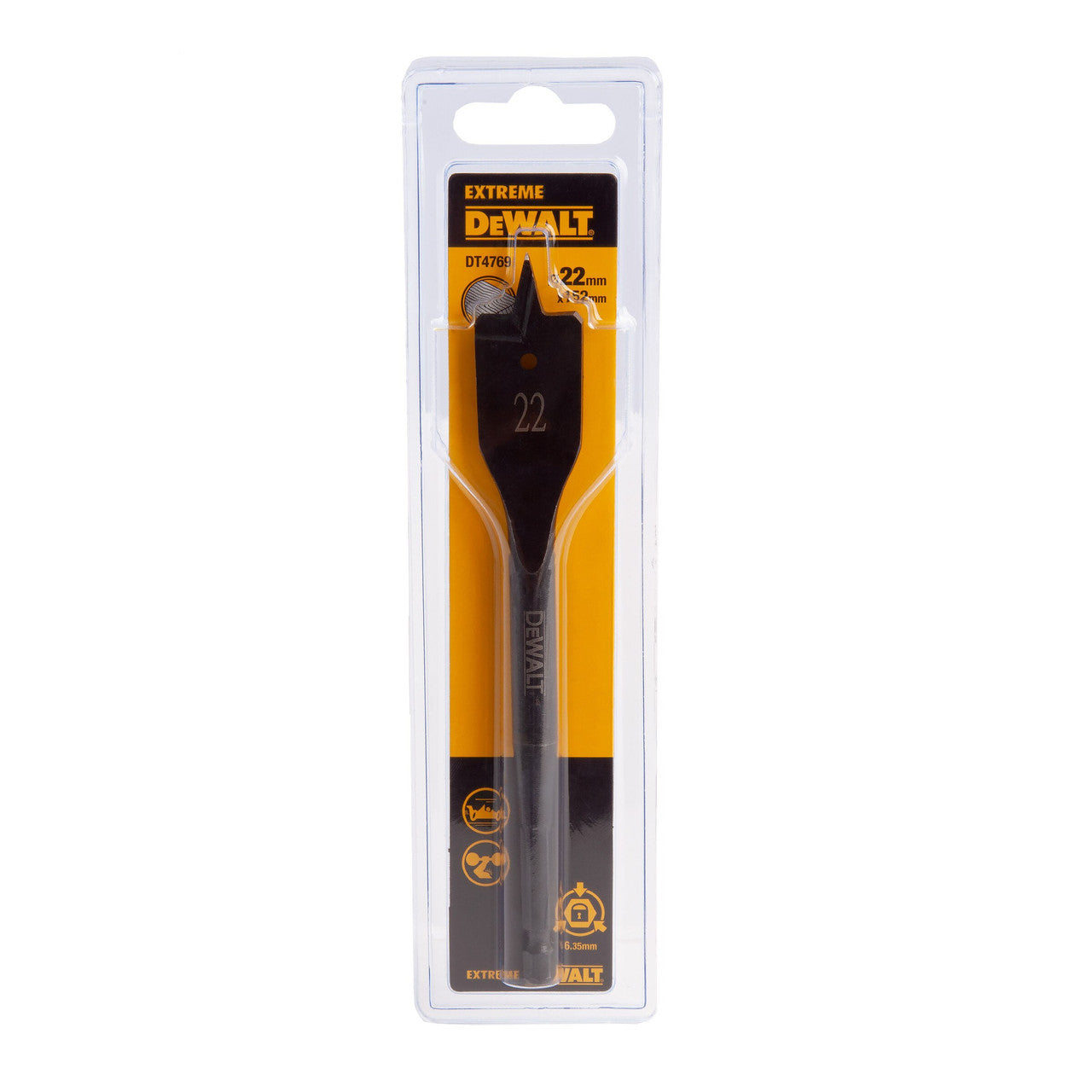 Dewalt Extreme Impact Flat Wood Drill Bit 22 x 152mm DT4769