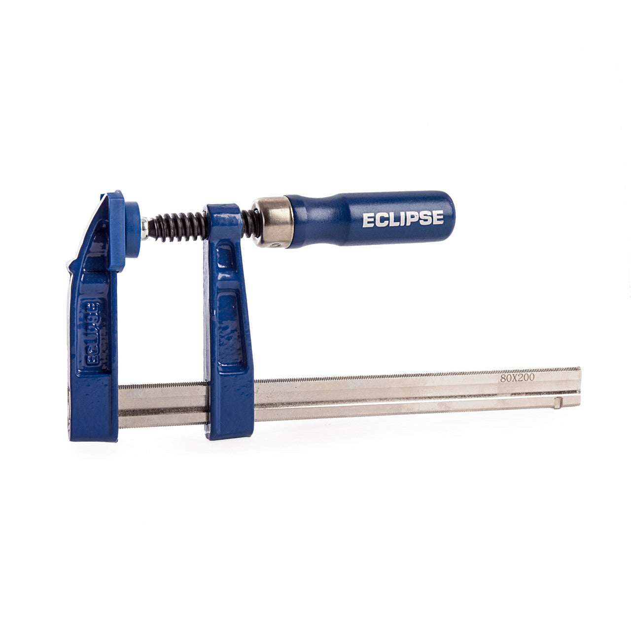 Eclipse Screw Clamp 8in 20cm Throat 80mm Cast Iron Heads Steel Bar EC-SC80R8
