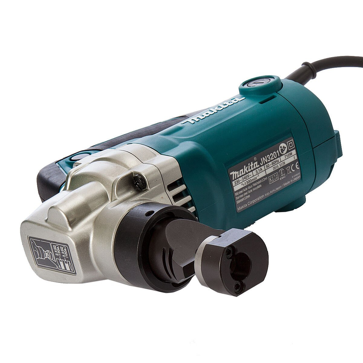 Makita Nibbler Cuts 3.2mm Steel 240V 710W Low Noise Speed 1,300 rpm JN3201J