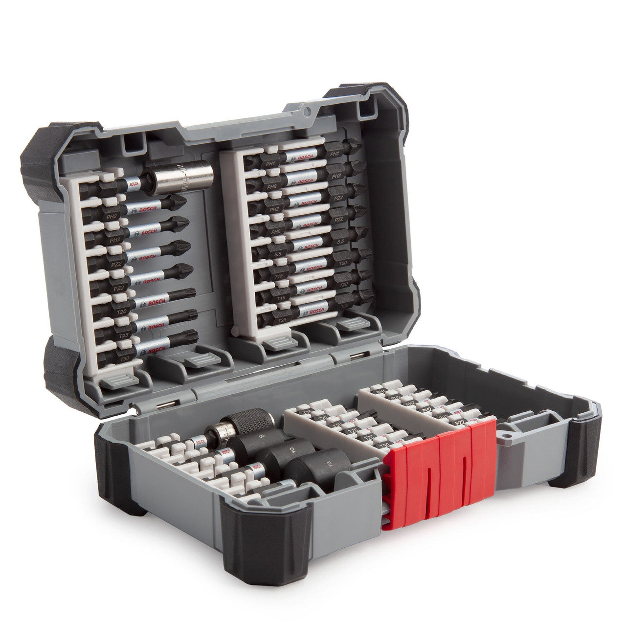 Bosch Impact Screwdriver Bit Set 36 Piece Mixed Kit With Holder 2608522365