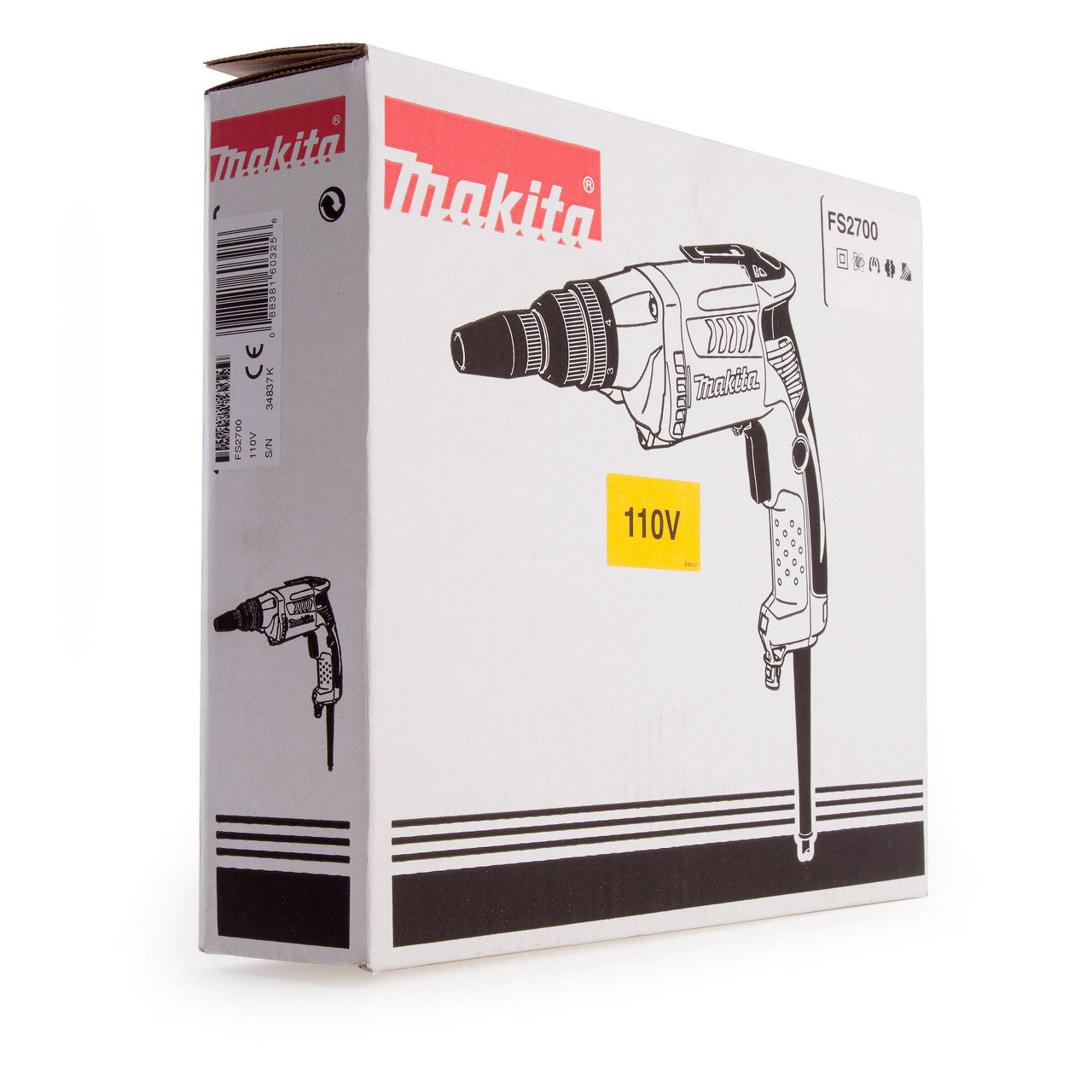 Makita Drywall Screwdriver 110V 570w 1/4" Hex Drive Torque Adjustable FS2700
