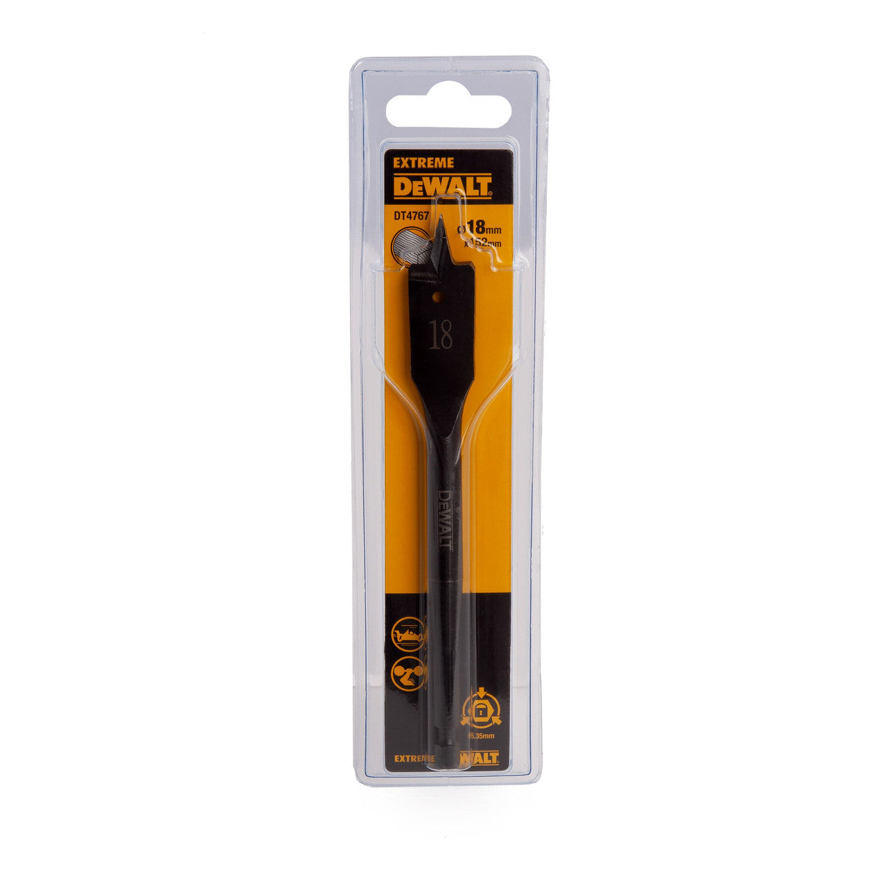 Dewalt Extreme Impact Flat Wood Drill Bit 18 x 152mm DT4767