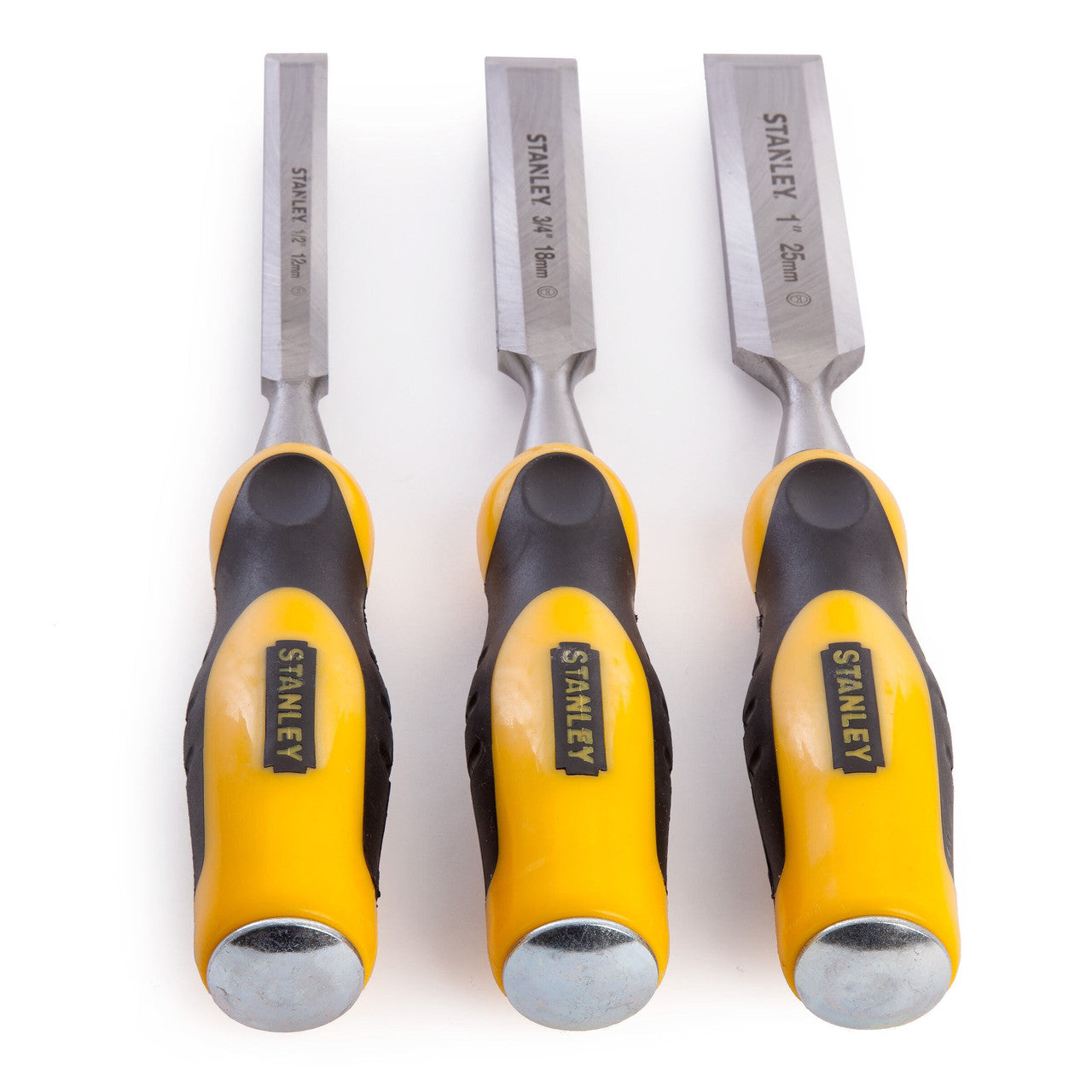 Stanley Dynagrip Wood Chisel Set 3 Piece sizes 12mm, 18mm and 25mm STHT5-16359