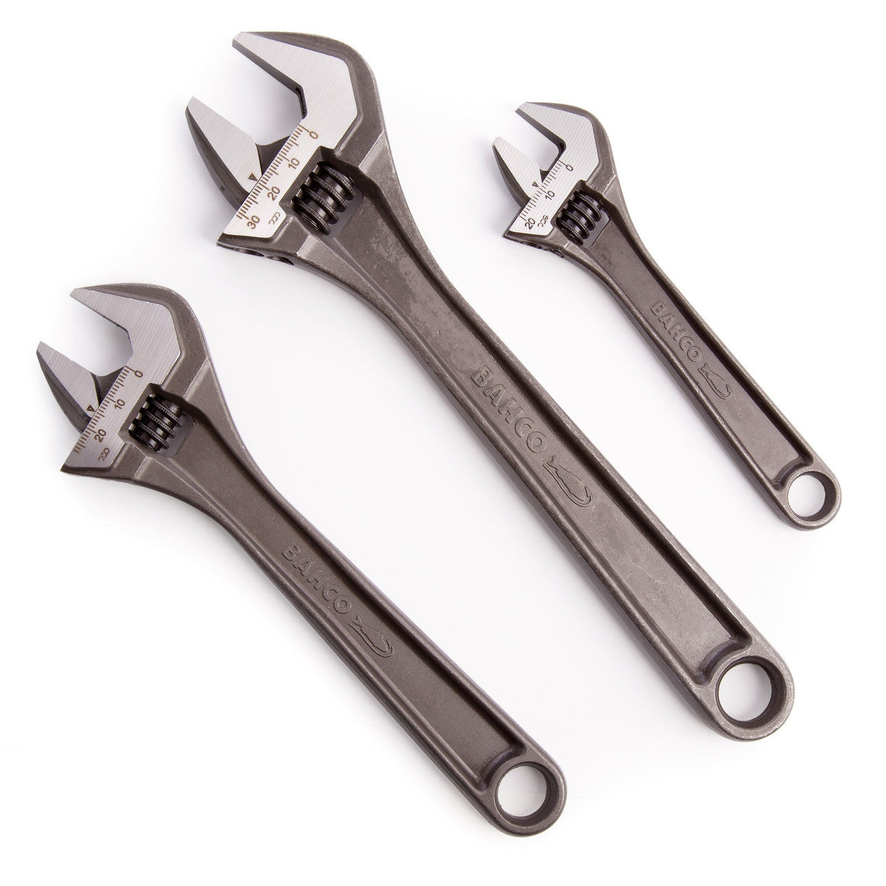 Bahco 80 Series Adjustable Wrench Set 3 Piece Size 155, 200 & 255mm ADJUST3