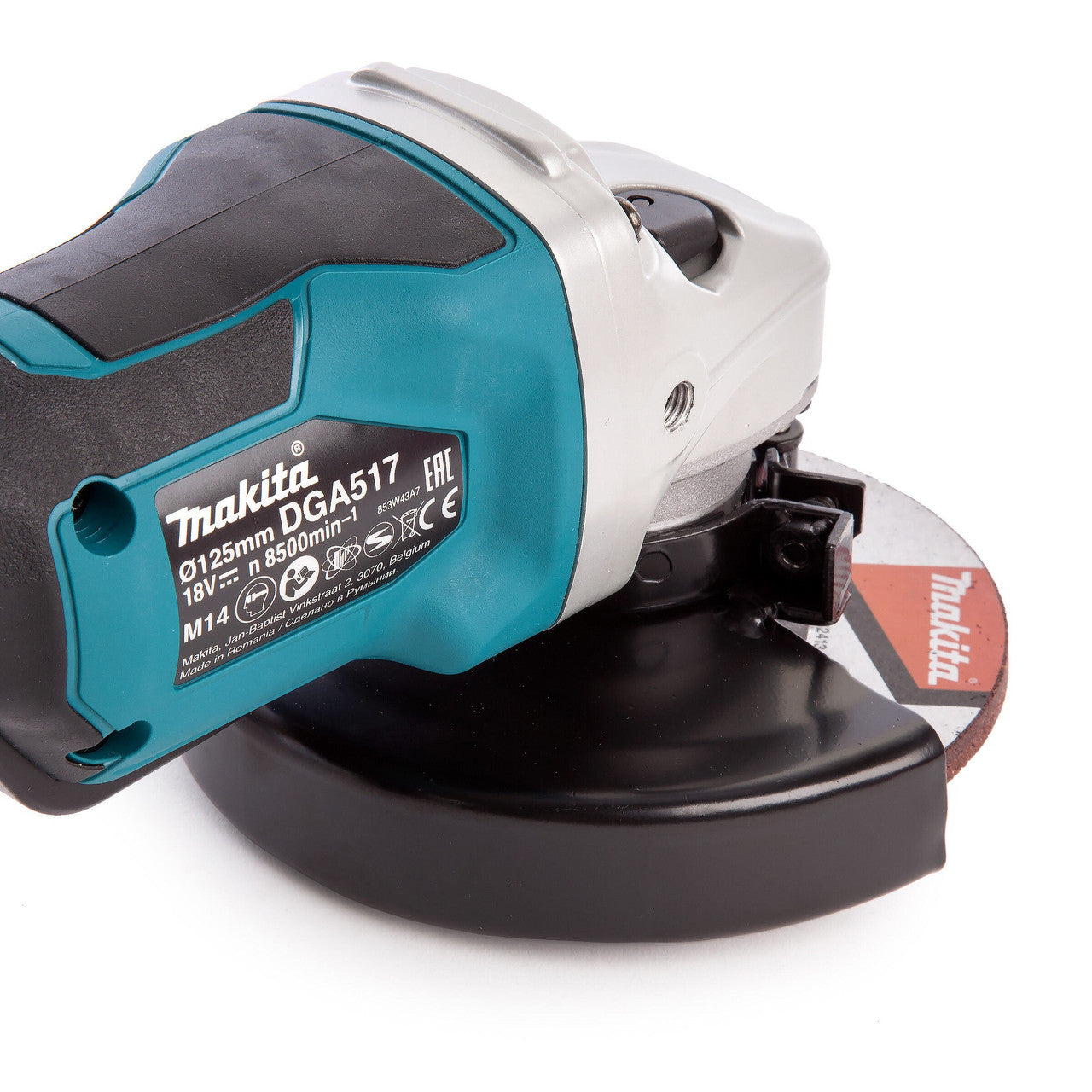 Makita 18V LXT 5 inch 125mm Brushless Angle Grinder Body Only Soft Start DGA517Z