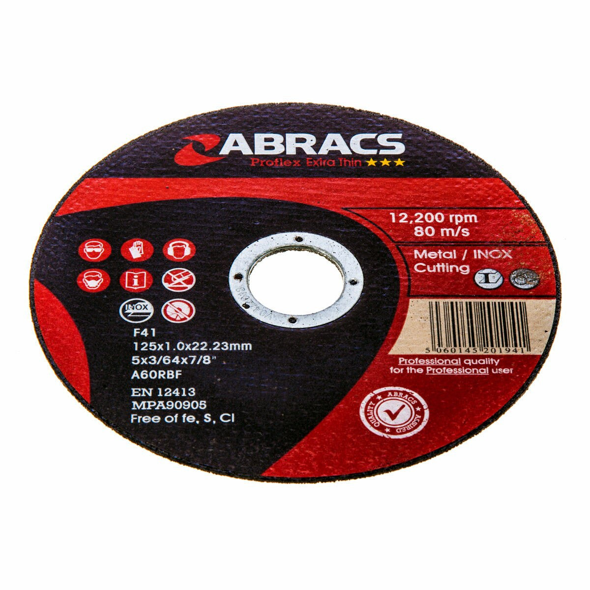 Abracs Proflex Extra Thin INOX Cutting Disc 125mm × 1mm (10 Pack)