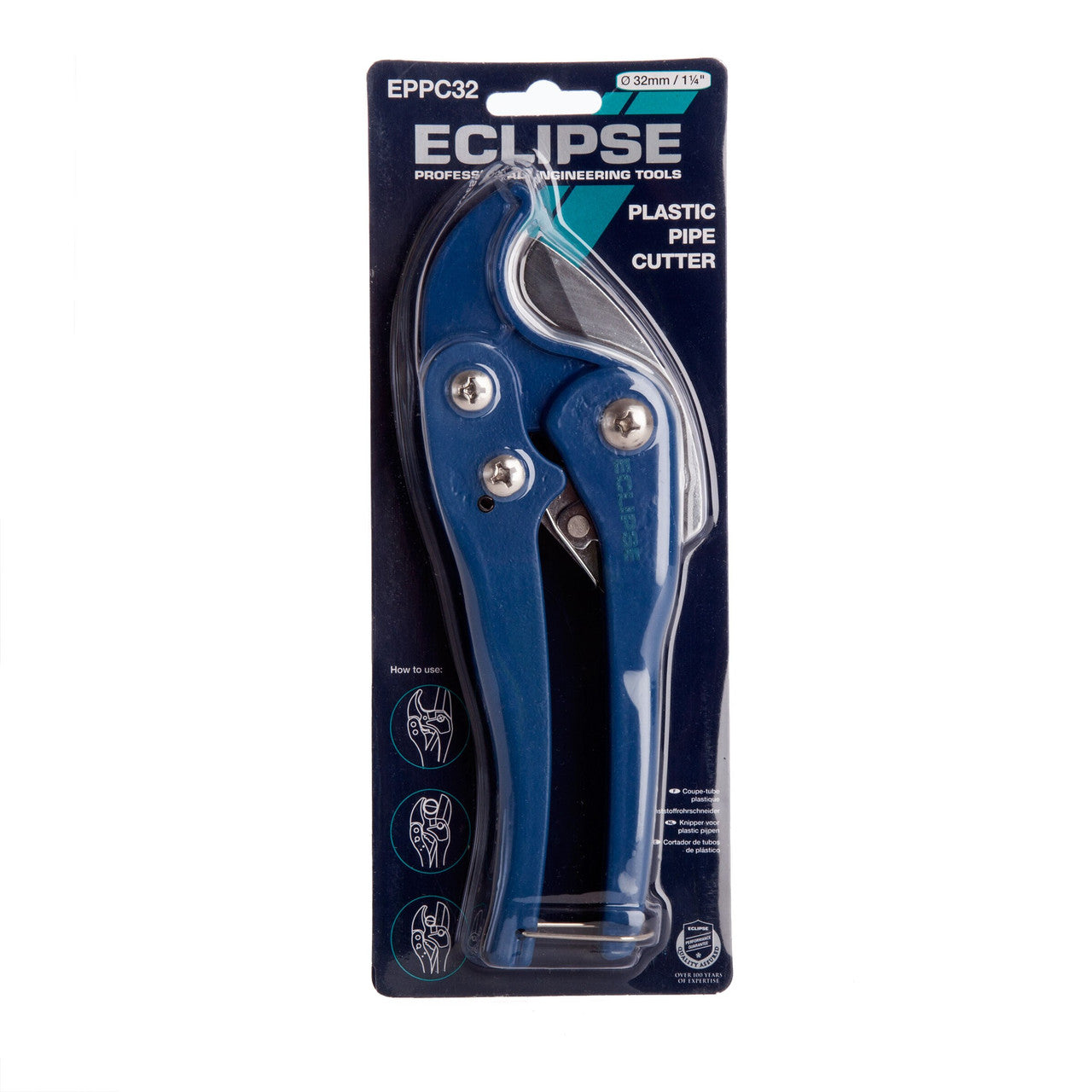 Eclipse Plastic Pipe Cutter 32mm Capacity For A Clean Burr Free Cut ECL-EPPC32