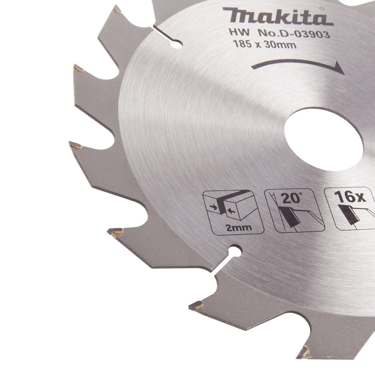 Makita Circular Saw Blade for Wood 185 x 30mm x 16T D-03903