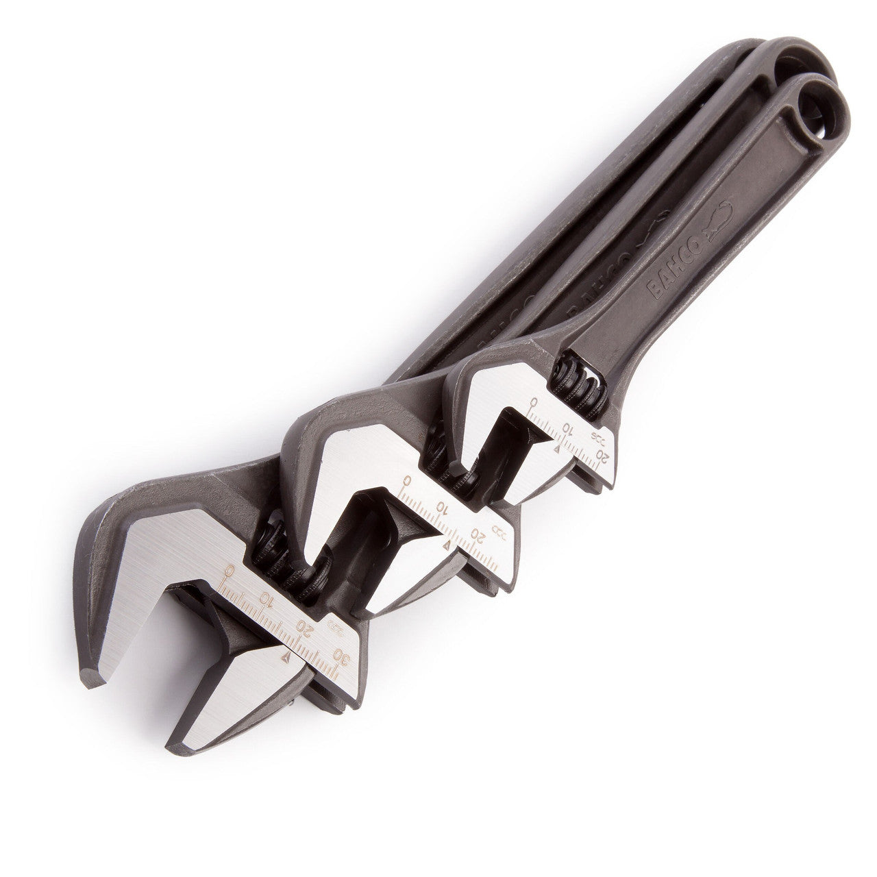 Bahco 80 Series Adjustable Wrench Set 3 Piece Size 155, 200 & 255mm ADJUST3