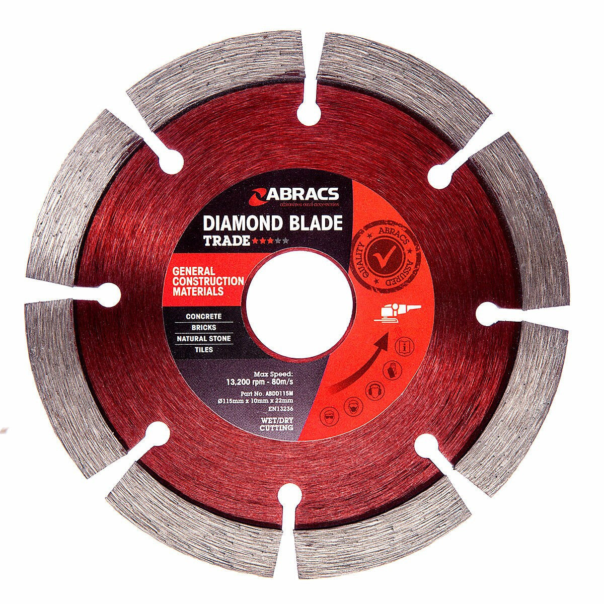 Abracs Diamond Cutting Blade General Purpose 115mm x 10mm x 22mm ABDD115M