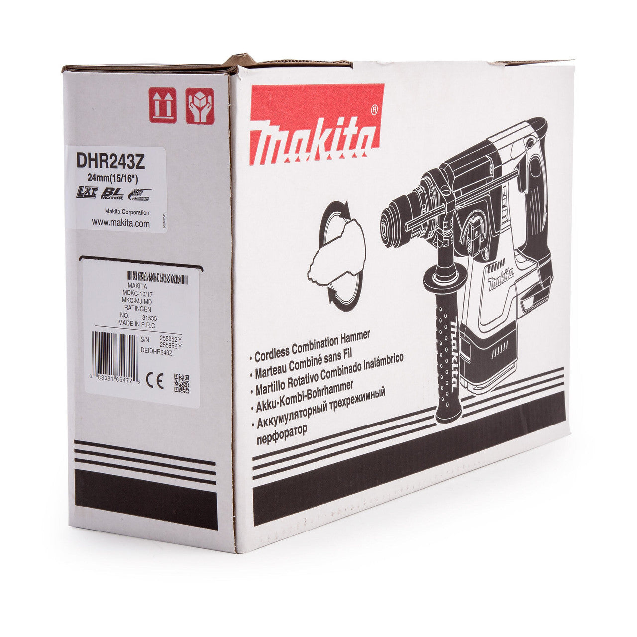 Makita 18V Brushless SDS Plus Rotary Hammer Drill Quick Chuck Body Only DHR243Z