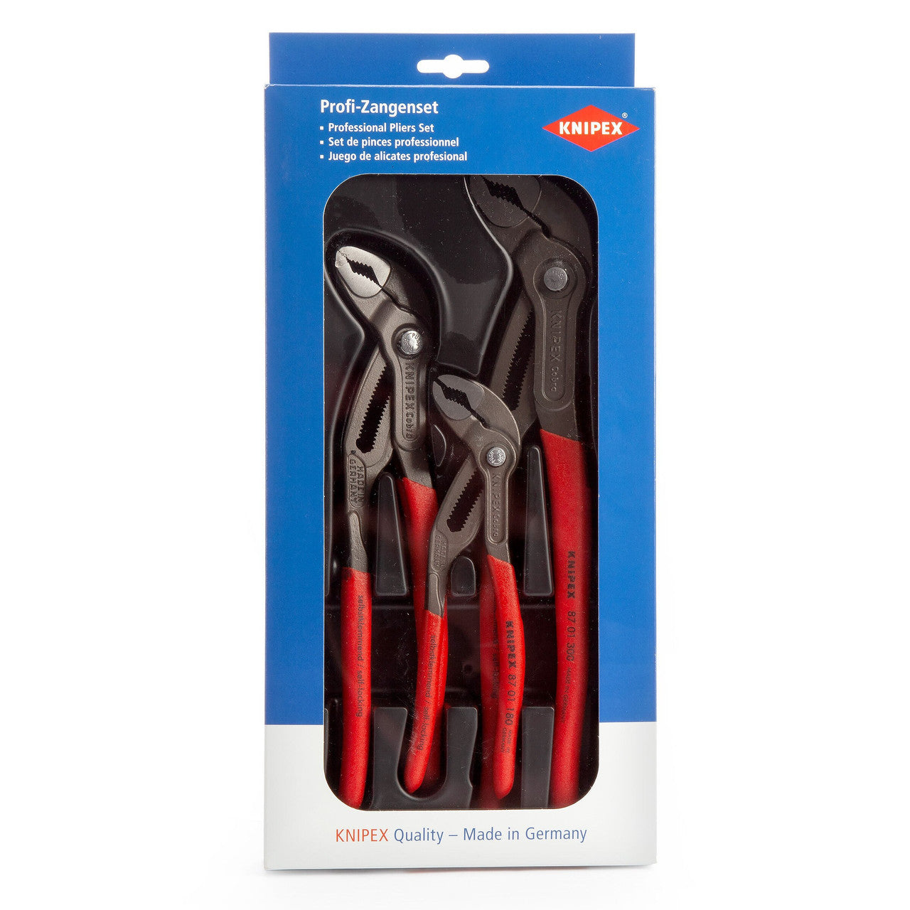 Knipex Cobra Professional Water Pump Plier Set 3 Piece 180, 250, 300mm 002009V02