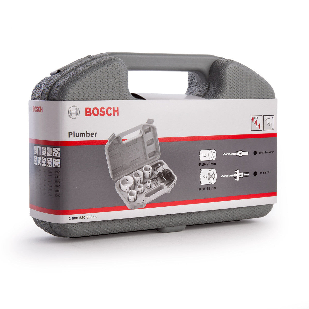 Bosch HSS Plumbers Holesaw Set 9 Piece For Metal Mild Steel Aluminium 2608580803