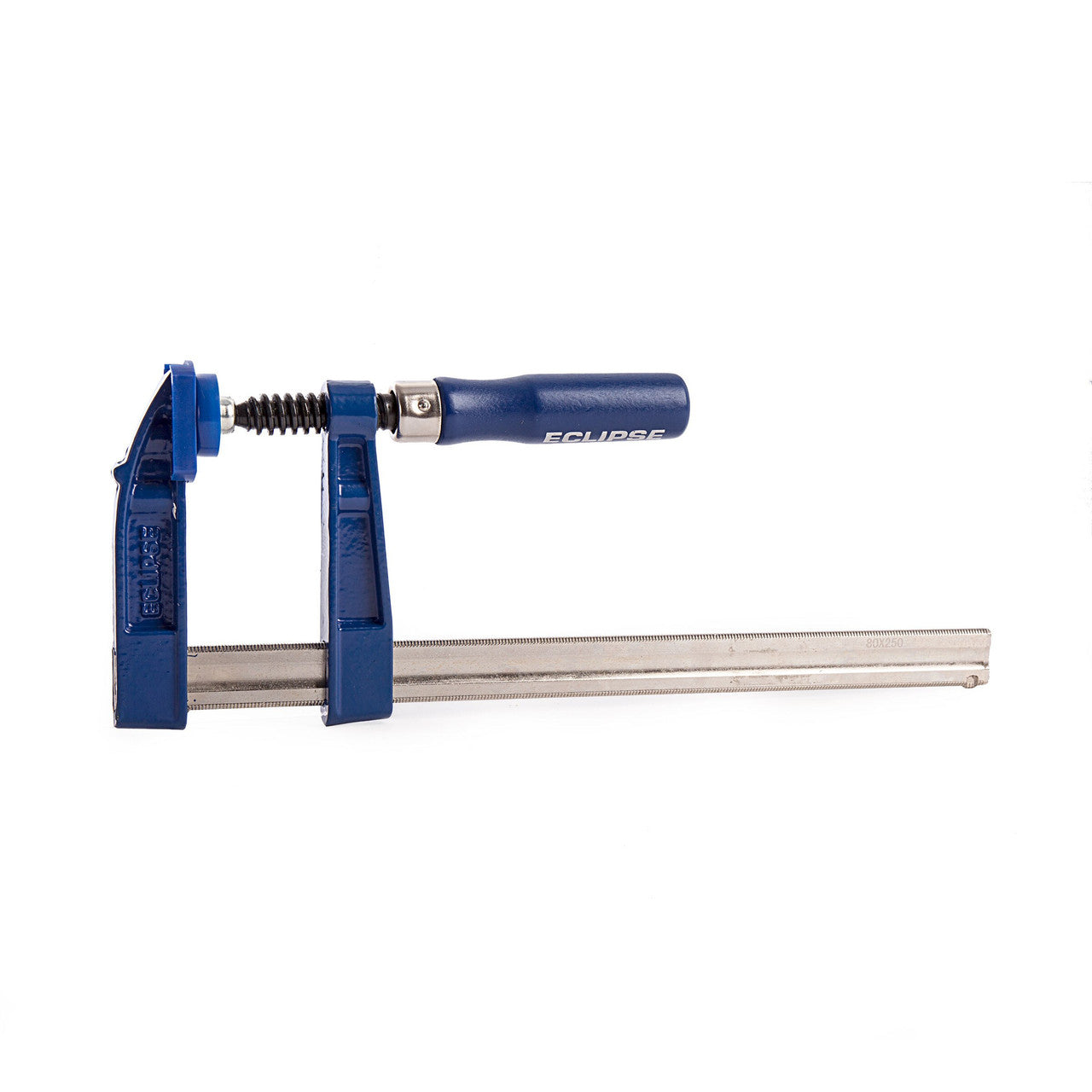 Eclipse Screw Clamp 10in 25cm Throat 80mm Cast Iron Heads Steel Bar EC-SC80R10