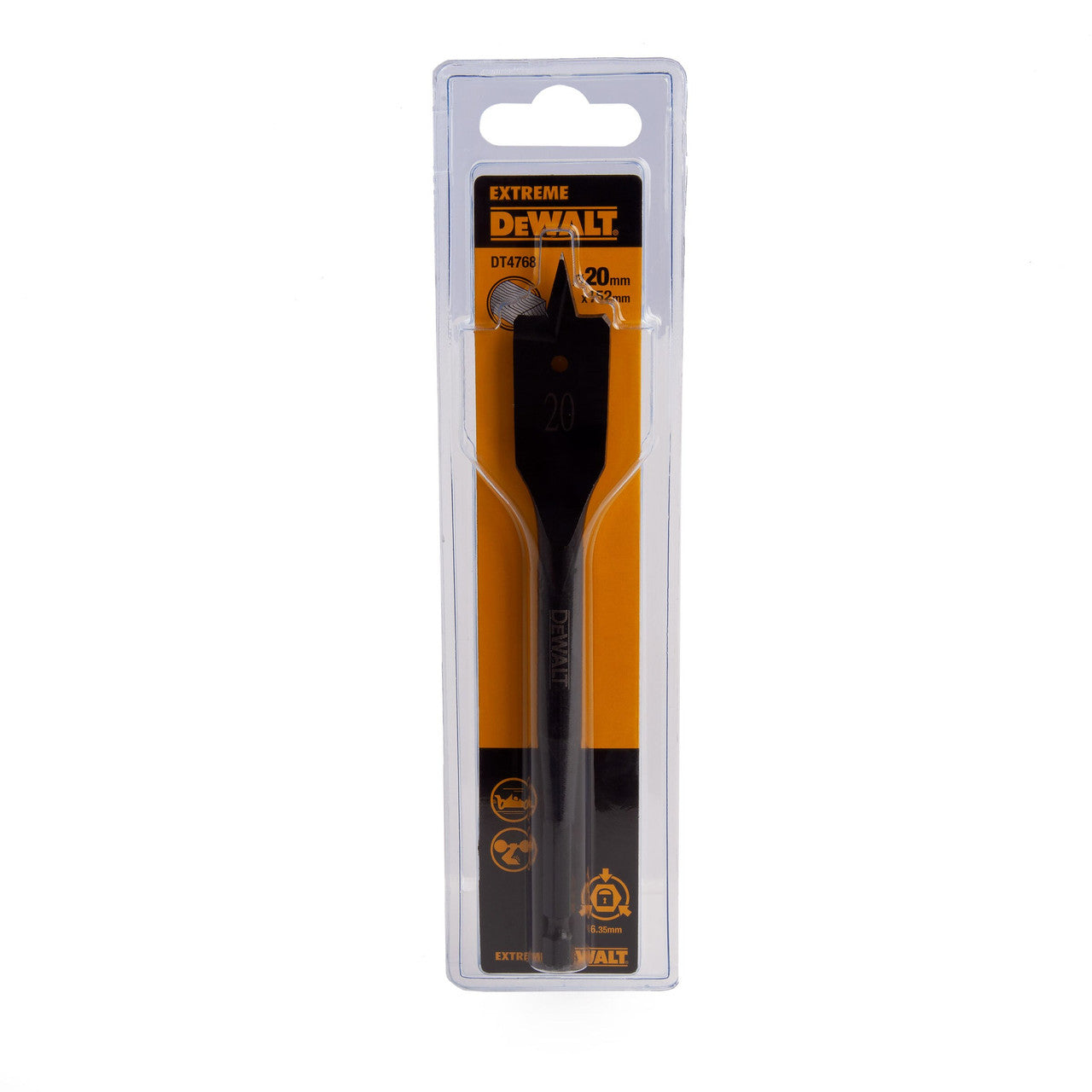Dewalt Extreme Impact Flat Wood Drill Bit 20 x 152mm DT4768